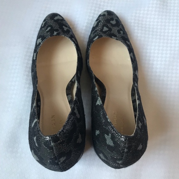 Cole Haan Black Silver Animal Print Block Heels 7B - Picture 7 of 8